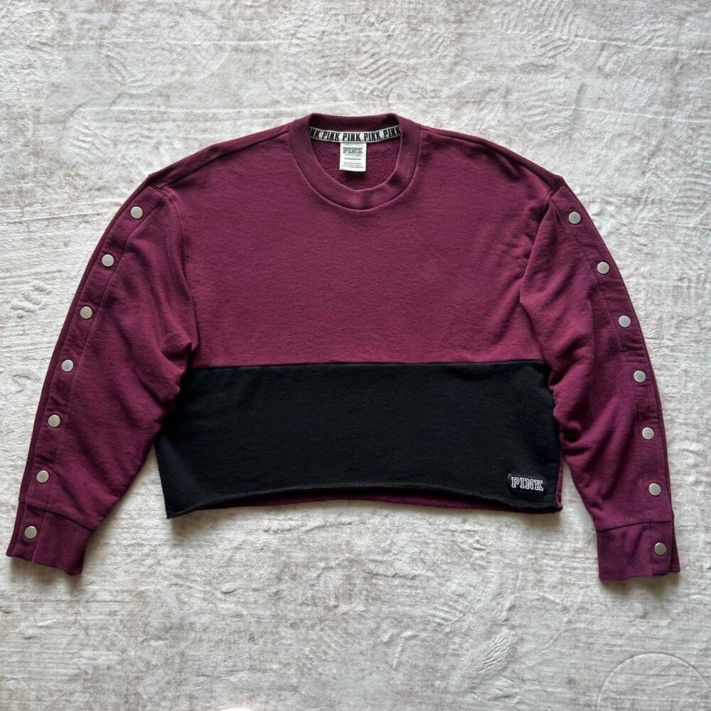 Victorias secret pink burgundy sweater size xs